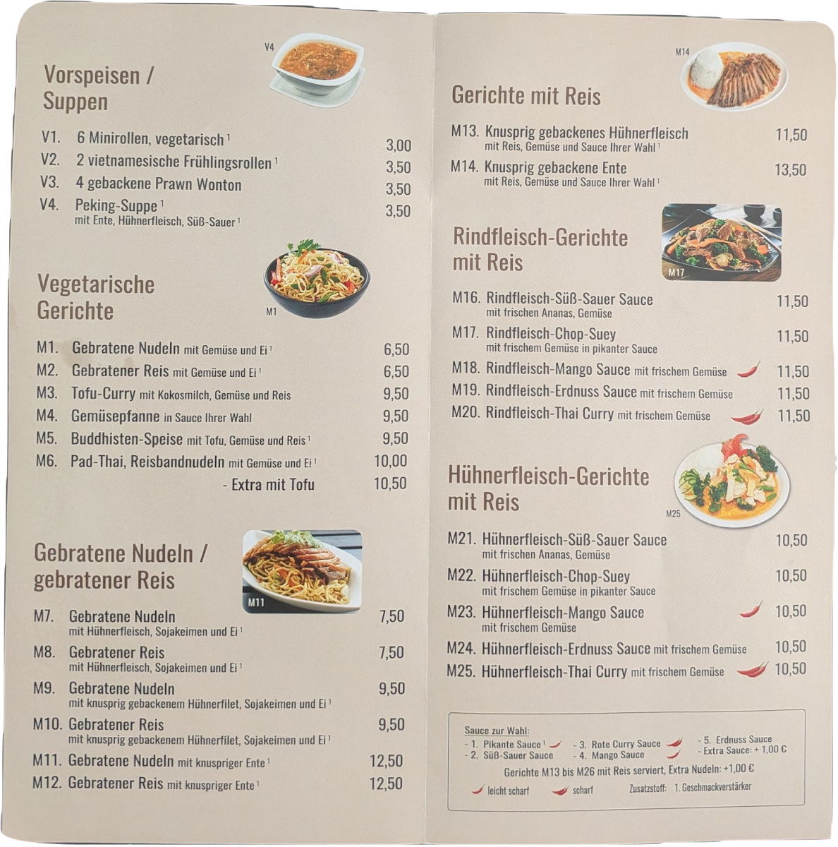Speisekarte, Goto Asia