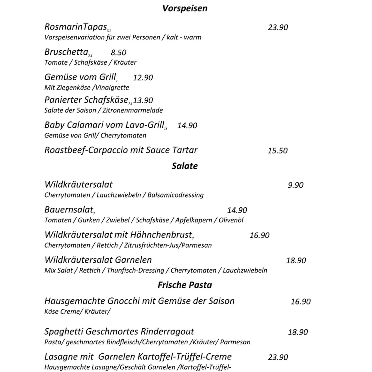 Speisekarte photo 3