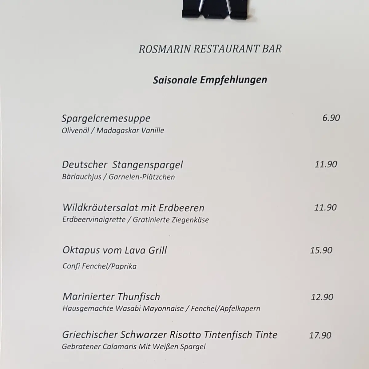 Speisekarte photo 5