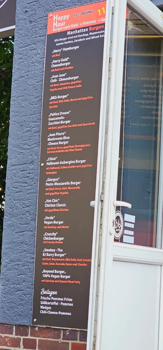 Speisekarte, Manhattan Burger Seelze
