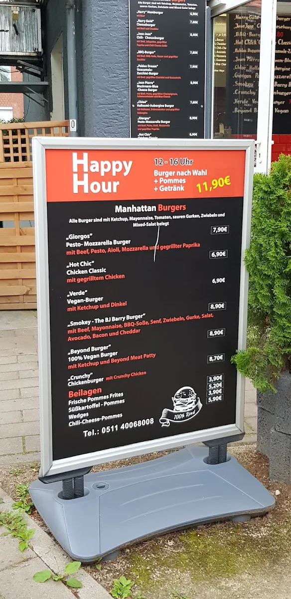 Speisekarte, Manhattan Burger Seelze