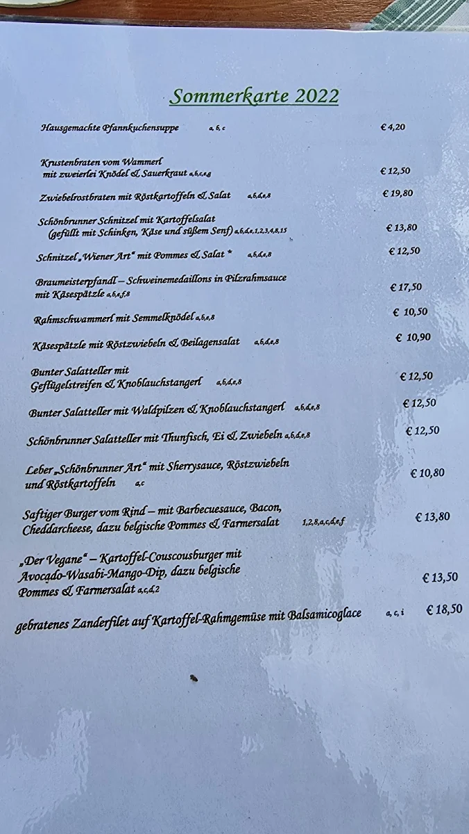 Speisekarte photo 2
