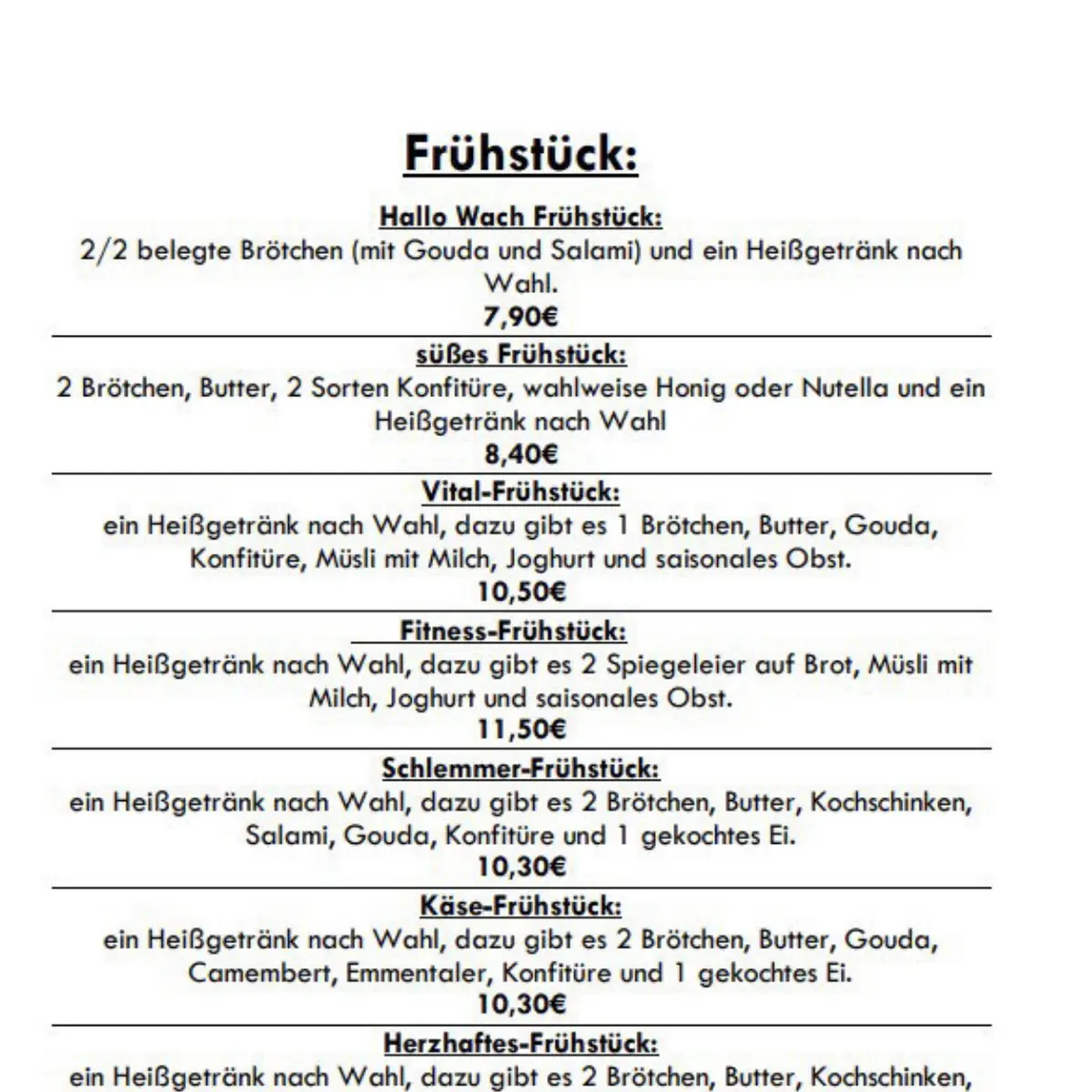 Speisekarte photo 2