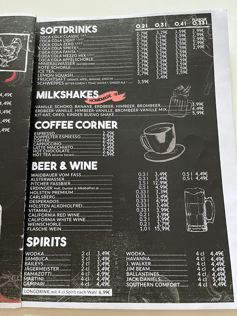 Speisekarte, Burger Legends