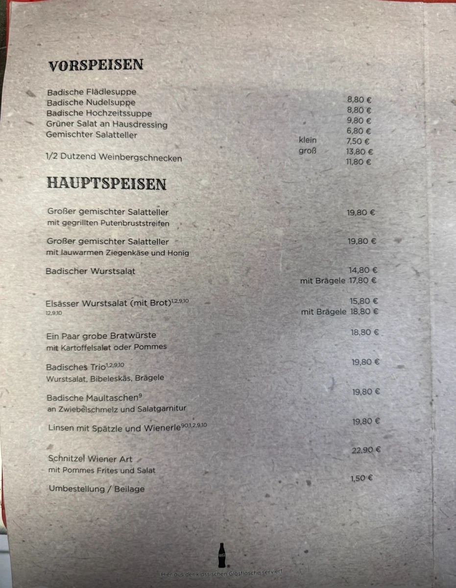Speisekarte photo 1