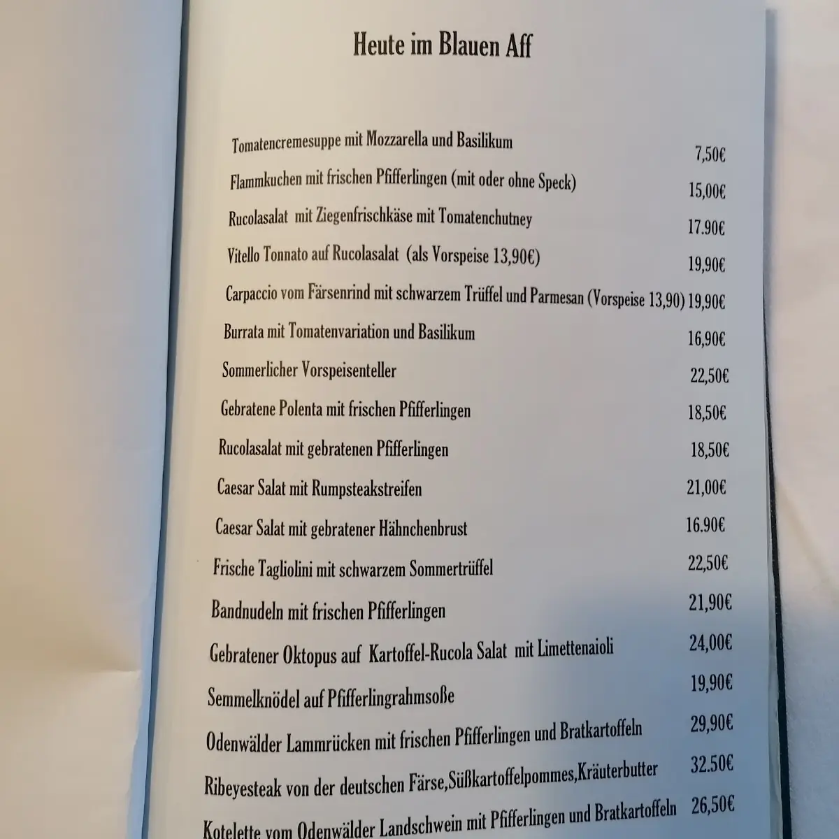 Speisekarte photo 2