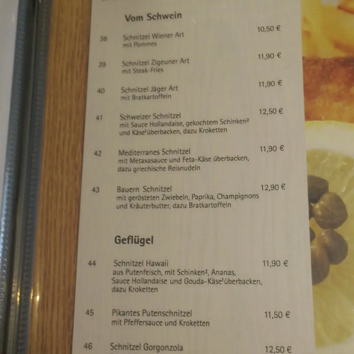 Speisekarte photo 5