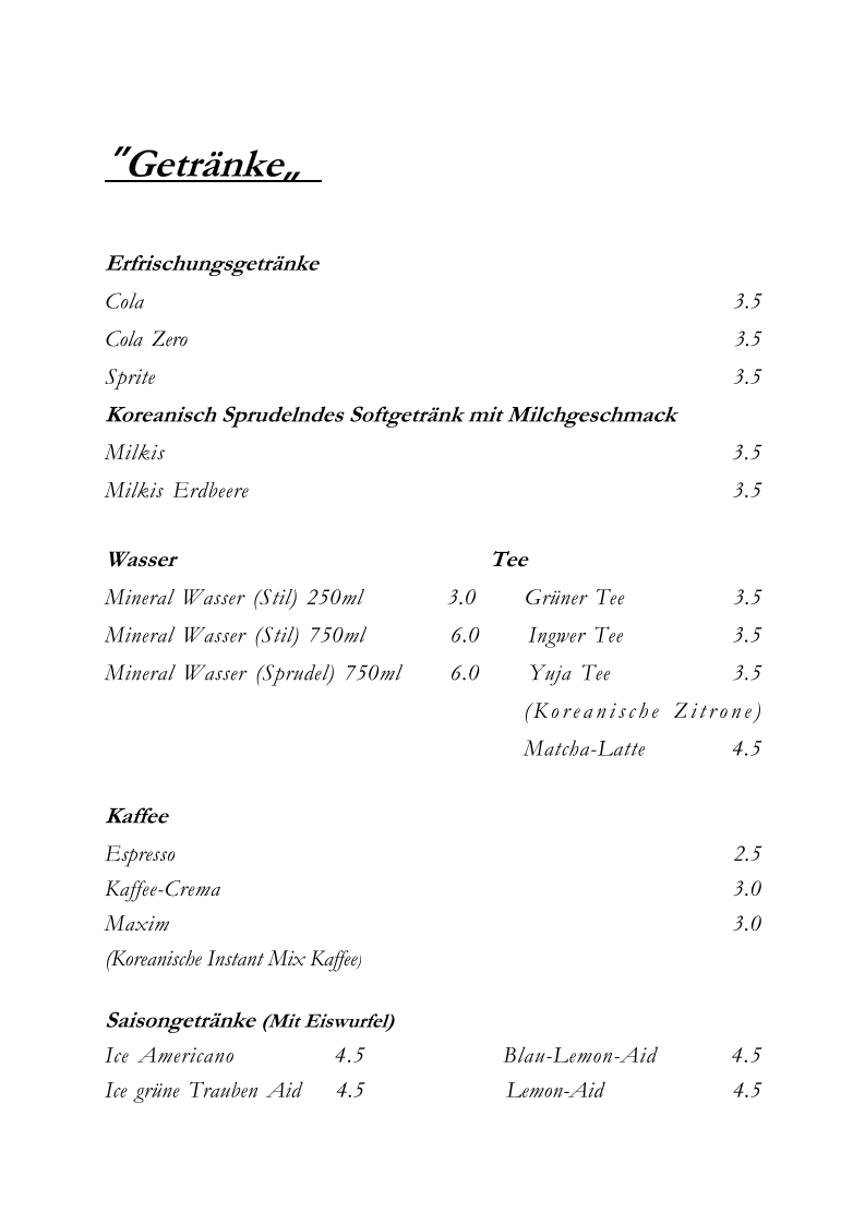Speisekarte photo 6