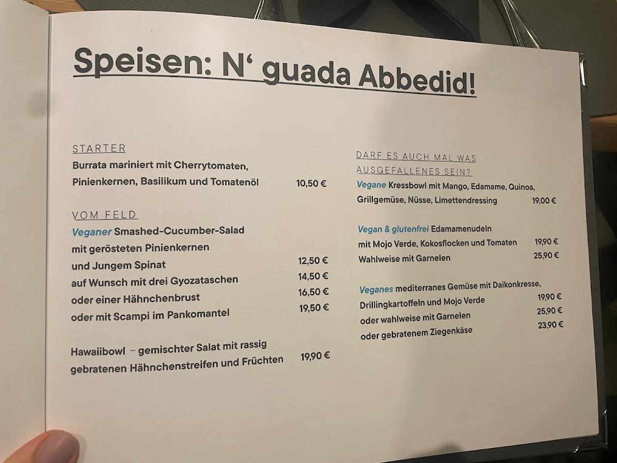 Speisekarte, JessBoss