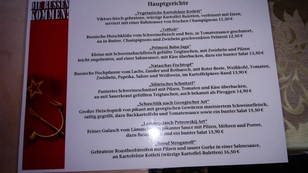 Speisekarte, Berggasthof & Hotel „Götzinger Höhe“