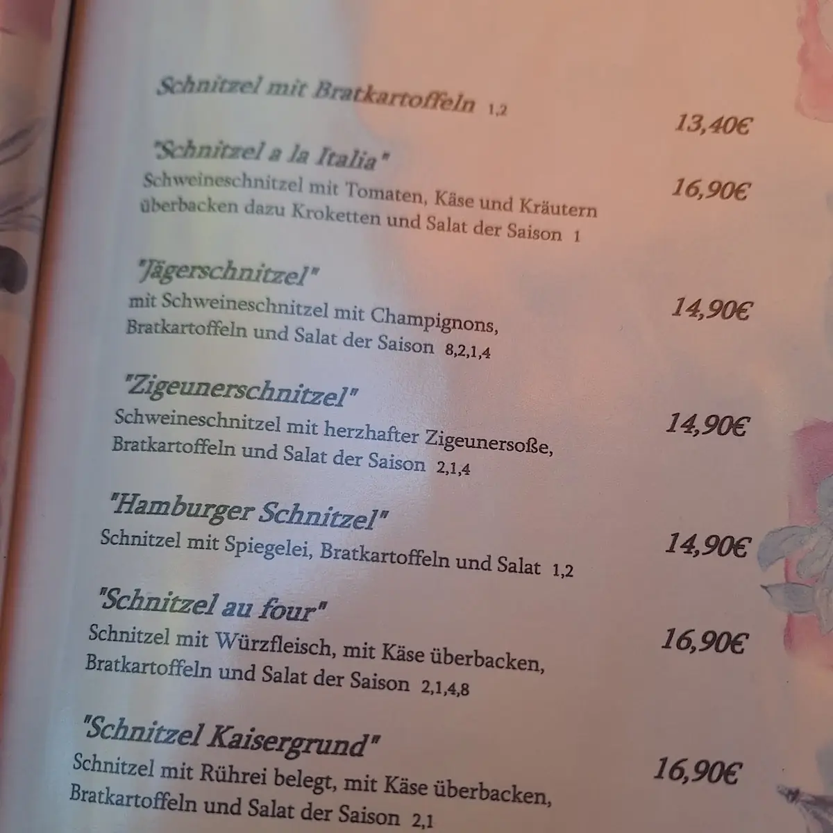 Speisekarte photo 1