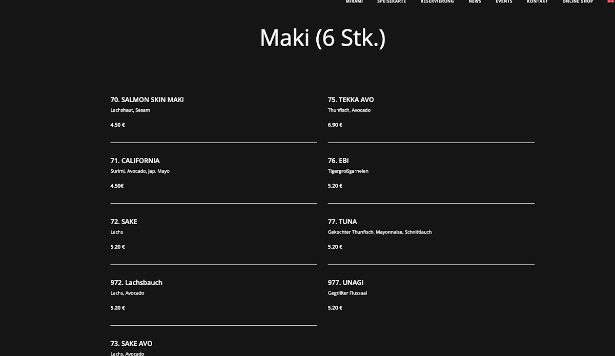 Speisekarte photo 1