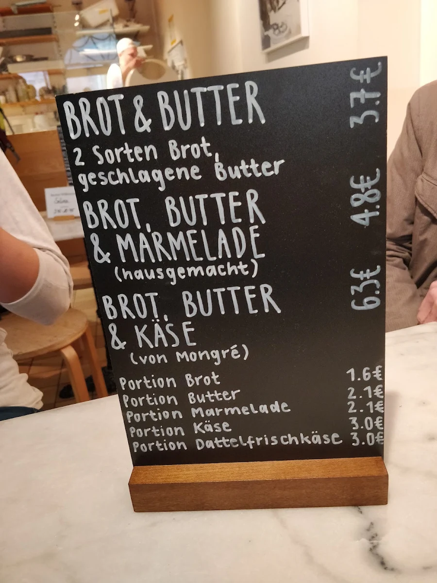 Speisekarte, Brotklappe | Bio-Handwerksbäckerei + Café