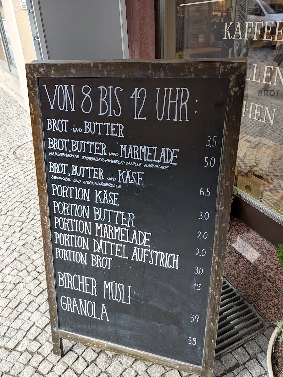 Speisekarte, Brotklappe | Bio-Handwerksbäckerei + Café