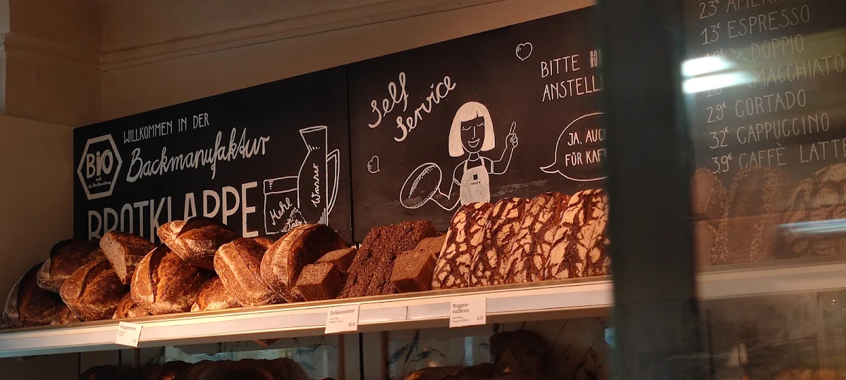 Speisekarte, Brotklappe | Bio-Handwerksbäckerei + Café