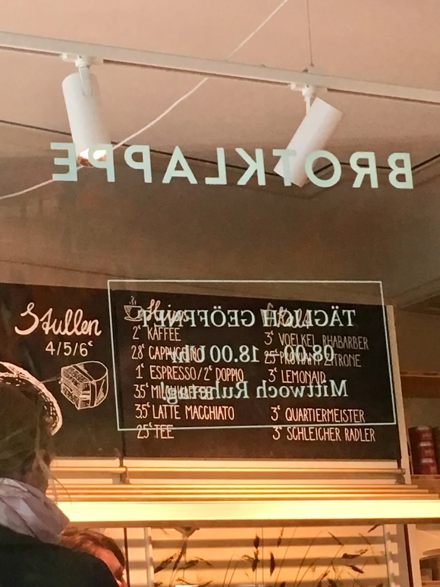 Speisekarte, Brotklappe | Bio-Handwerksbäckerei + Café