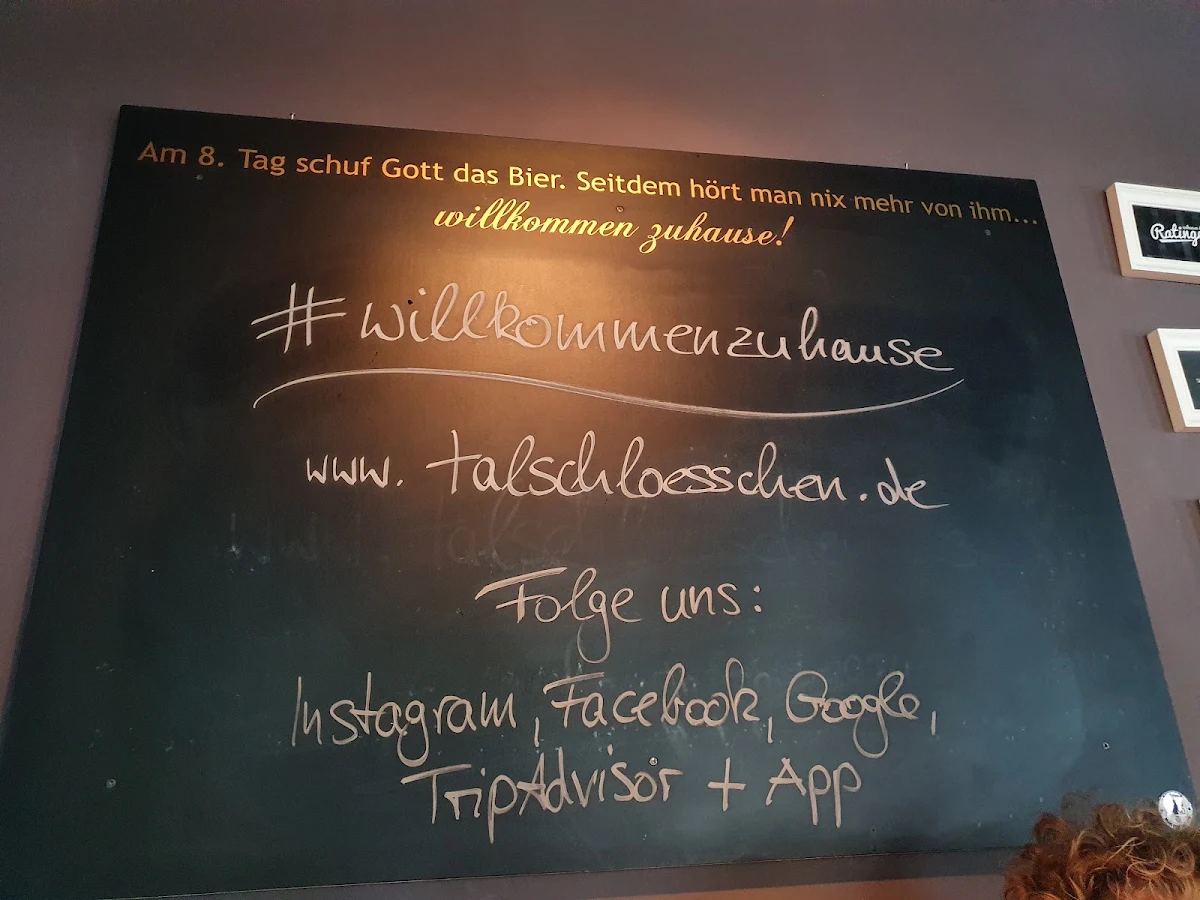 Speisekarte, talschlösschen