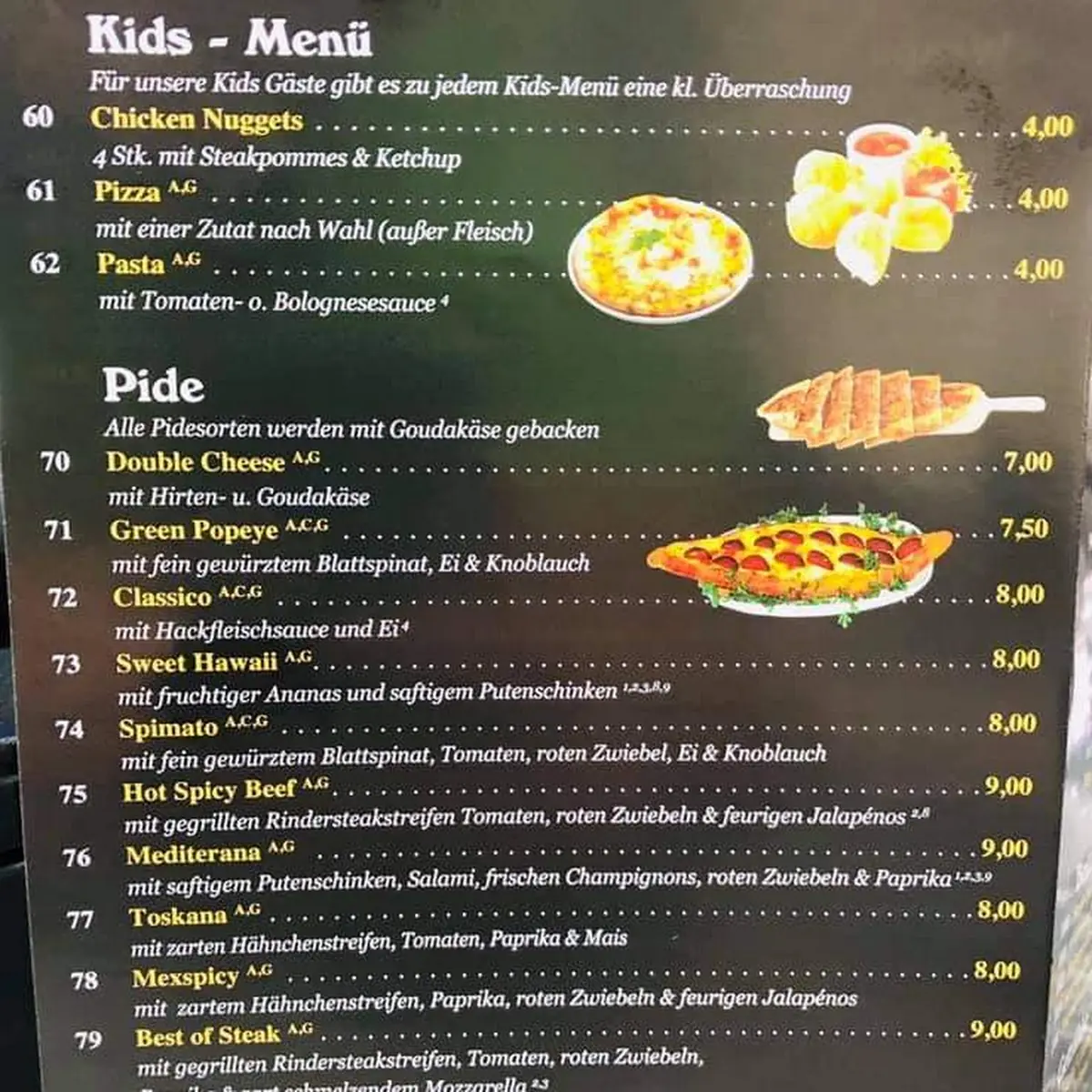 Speisekarte, Mr.Döner