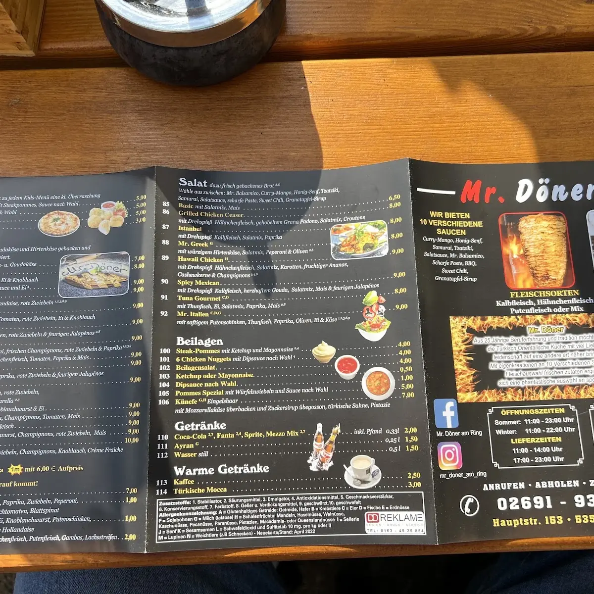 Speisekarte, Mr.Döner