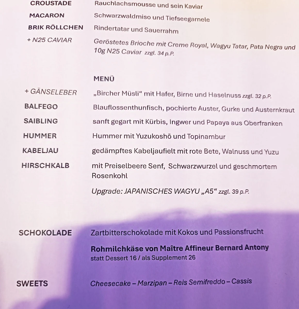 Speisekarte photo 1