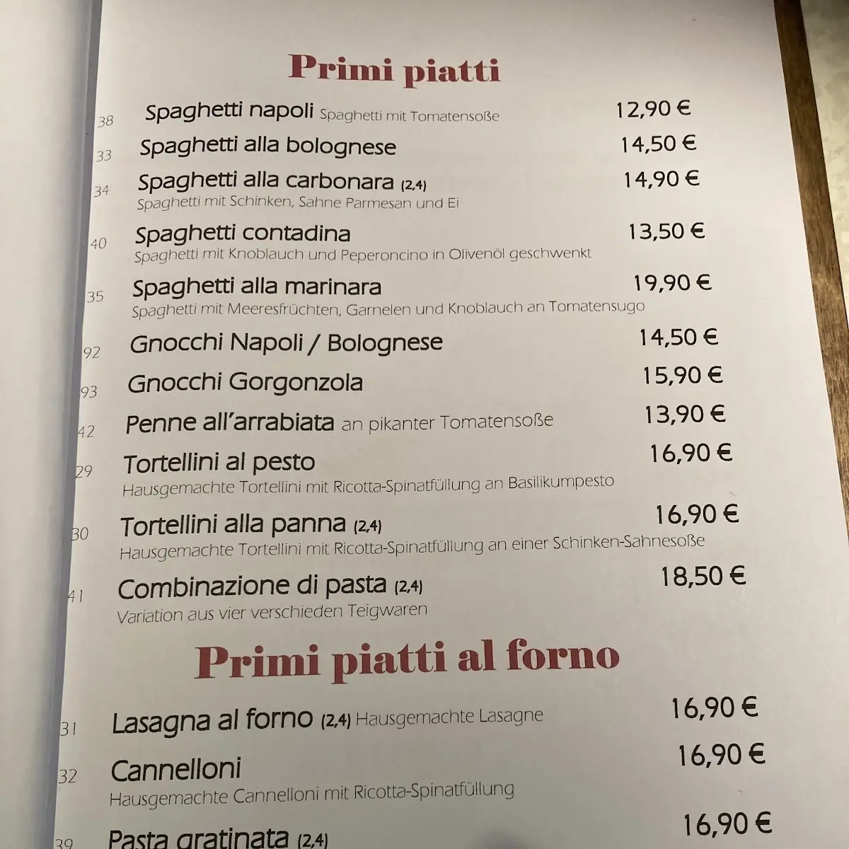 Speisekarte photo 1