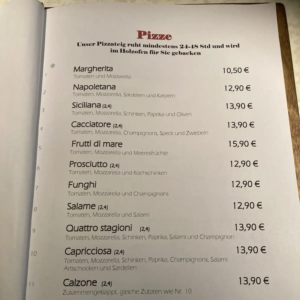Speisekarte photo 2