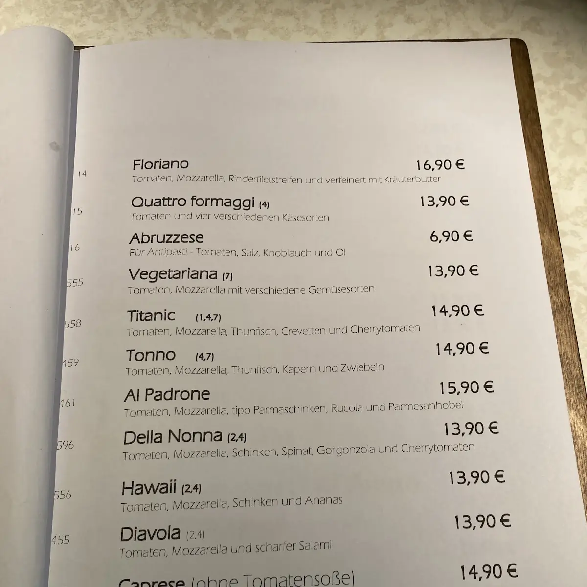 Speisekarte photo 4