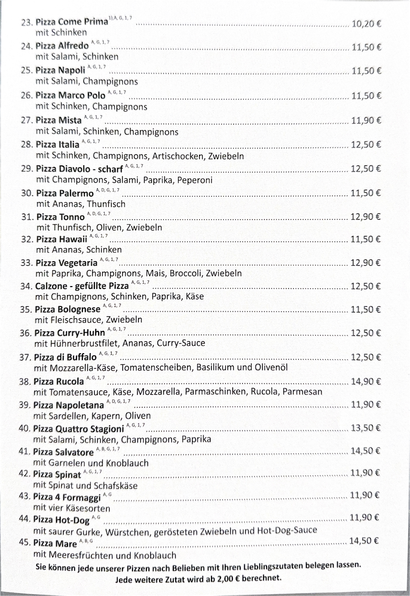 Speisekarte photo 2