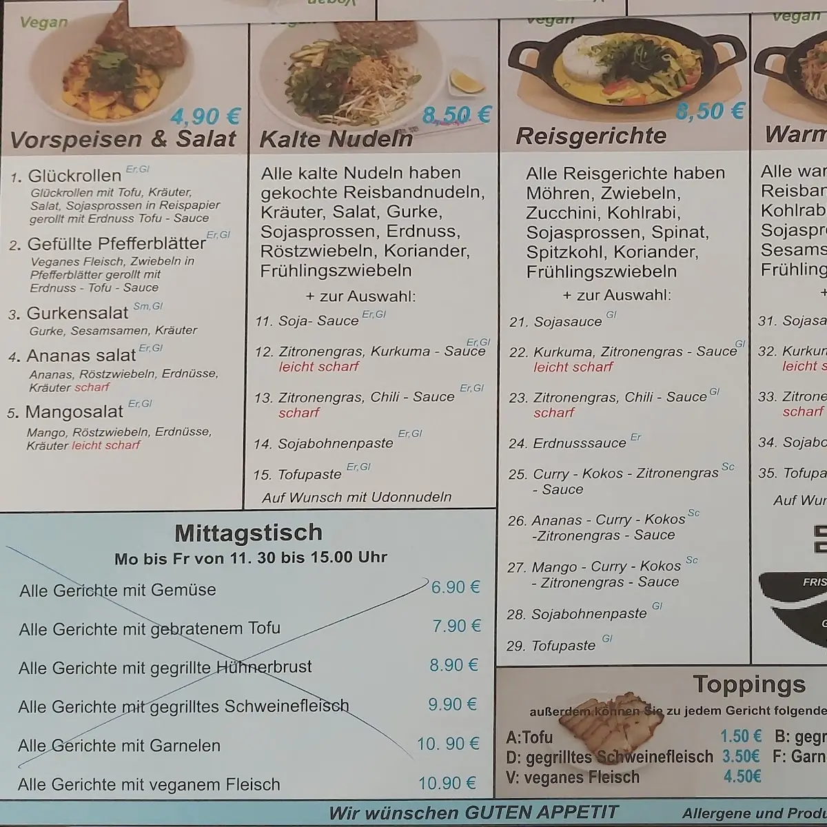 Speisekarte, AN KHANG Quan | Vietnamesisches Nudelhaus