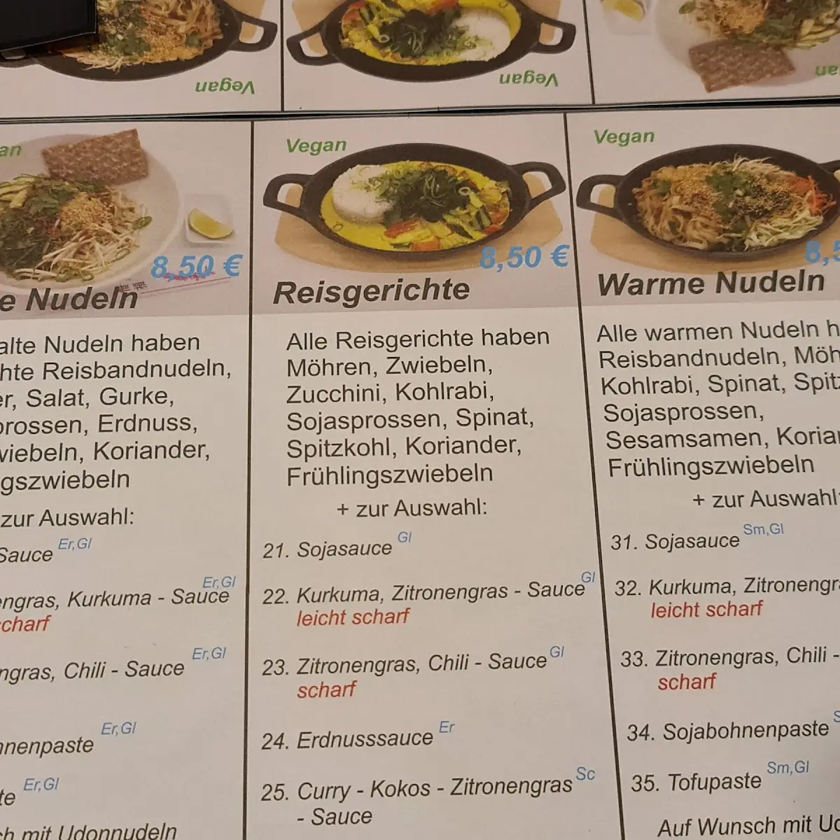 Speisekarte, AN KHANG Quan | Vietnamesisches Nudelhaus