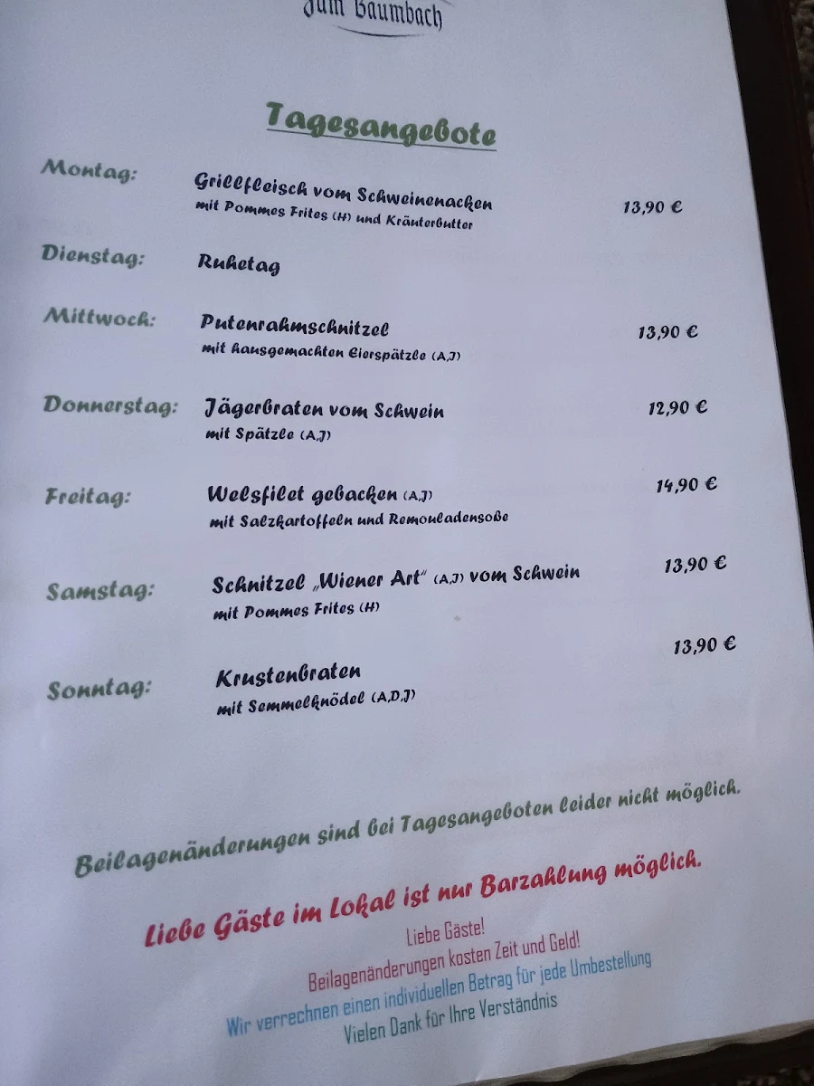 Speisekarte photo 4