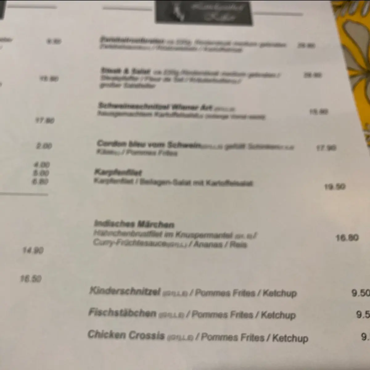 Speisekarte photo 2