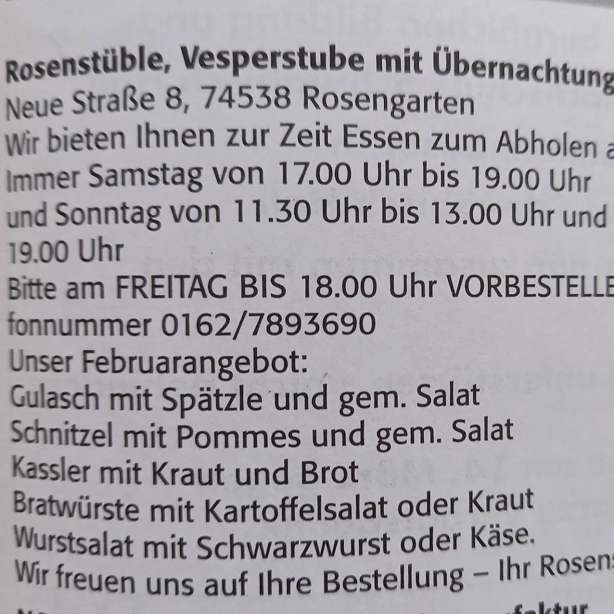 Speisekarte photo 4