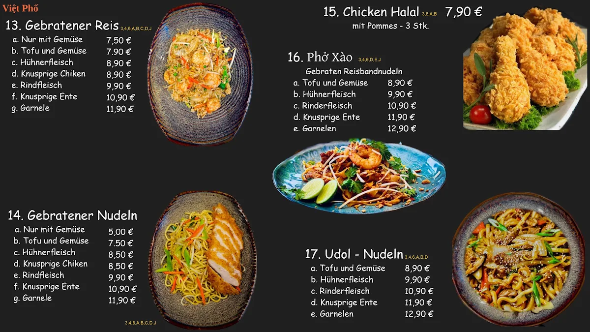 Speisekarte, Việt Phố