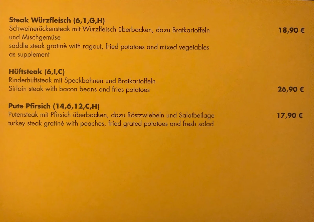 Speisekarte, Restaurant, Kneipe und Café Nicolaiblick