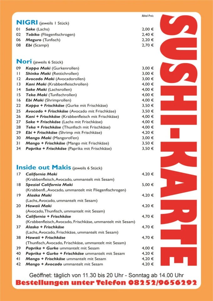 Speisekarte photo 4