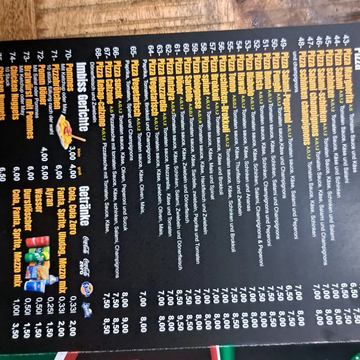 Speisekarte photo 2