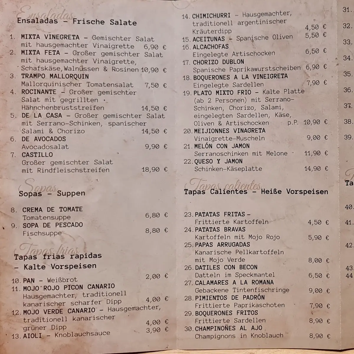 Speisekarte photo 5
