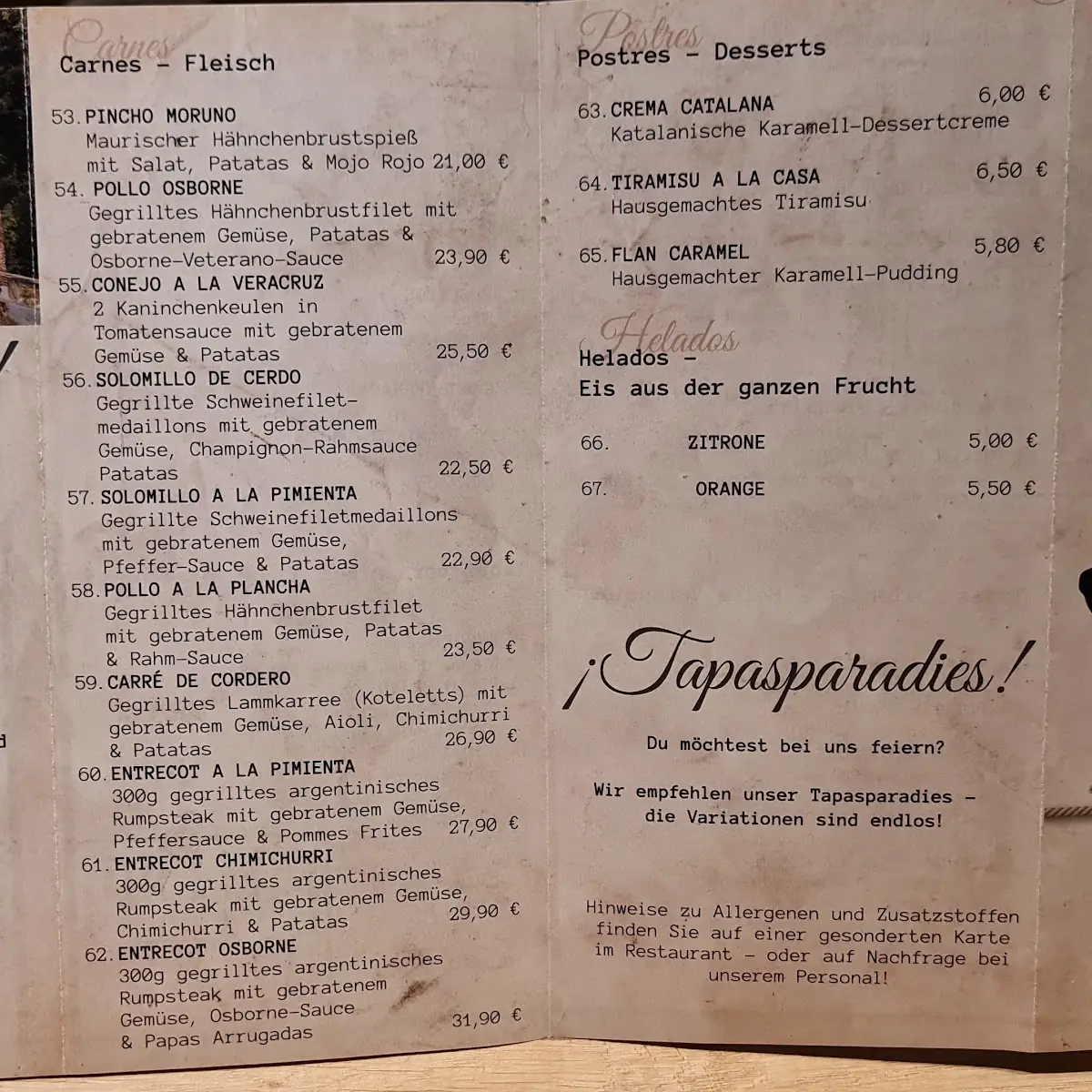 Speisekarte photo 9