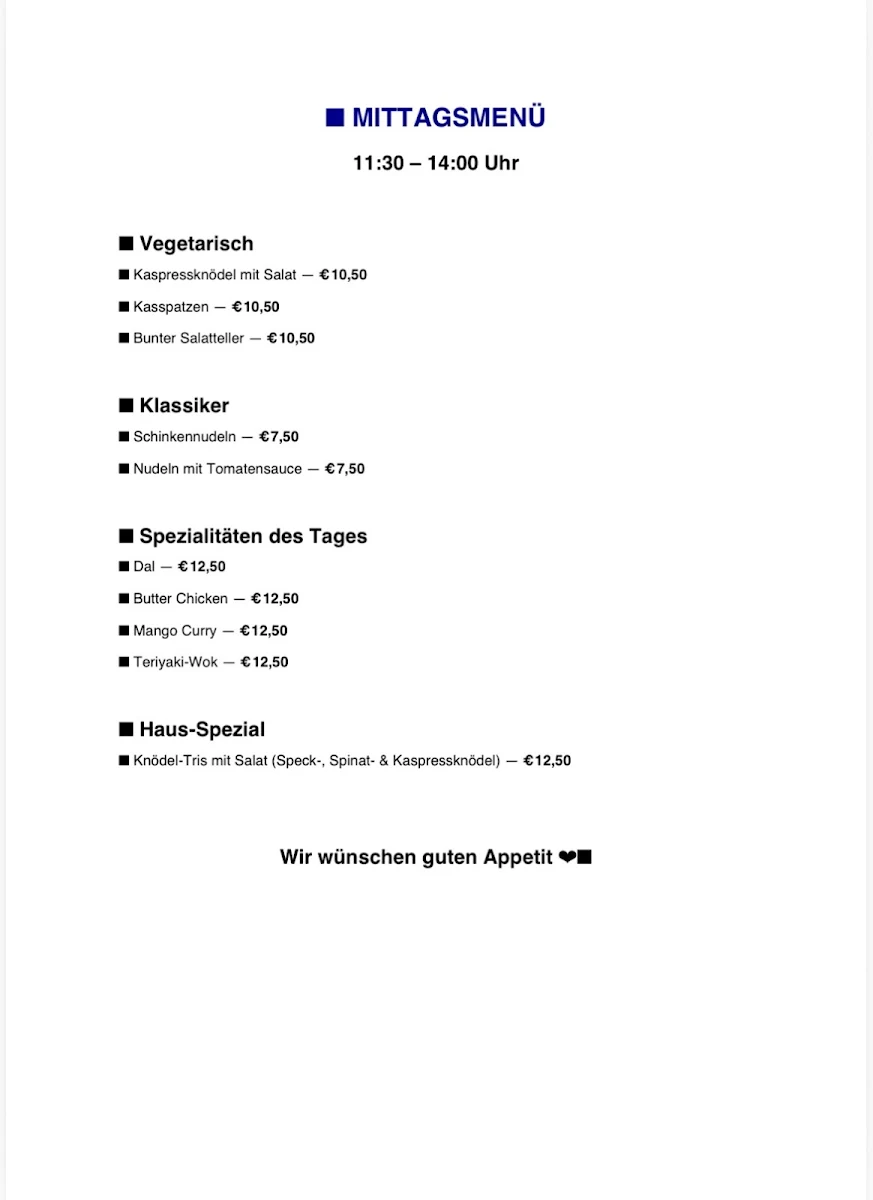 Speisekarte photo 1