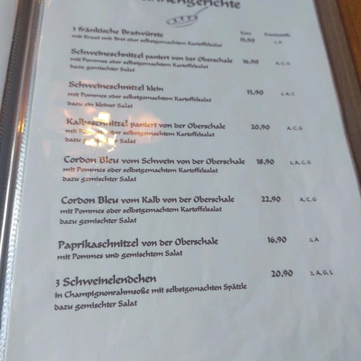 Speisekarte photo 2
