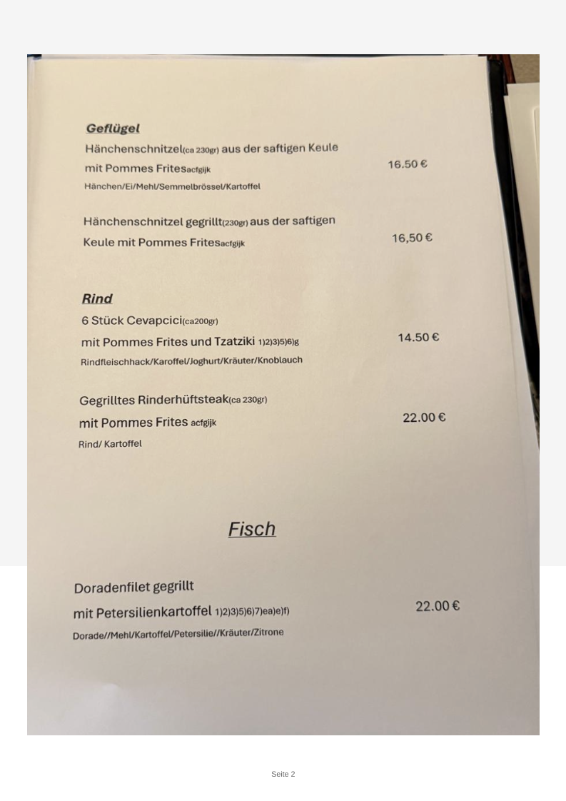 Speisekarte photo 2