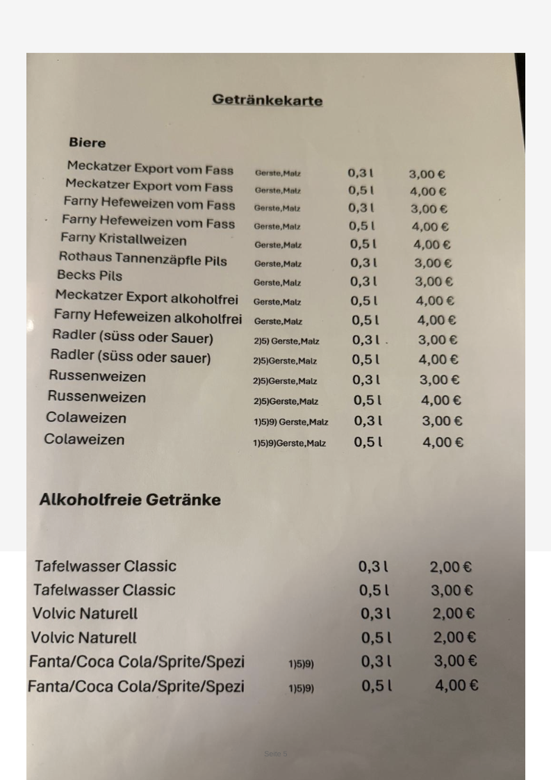 Speisekarte photo 3
