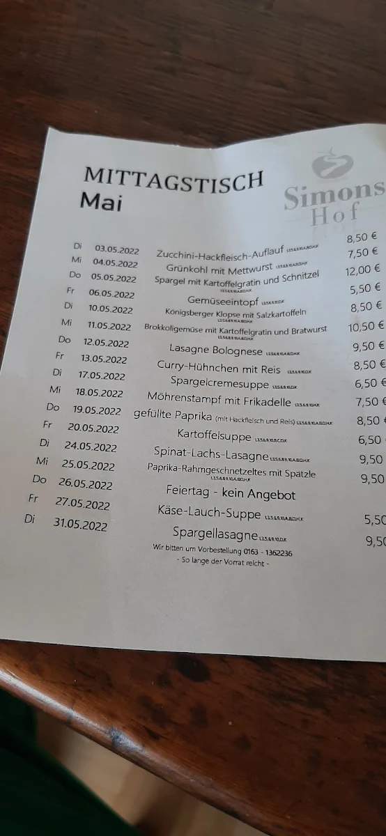 Speisekarte photo 2