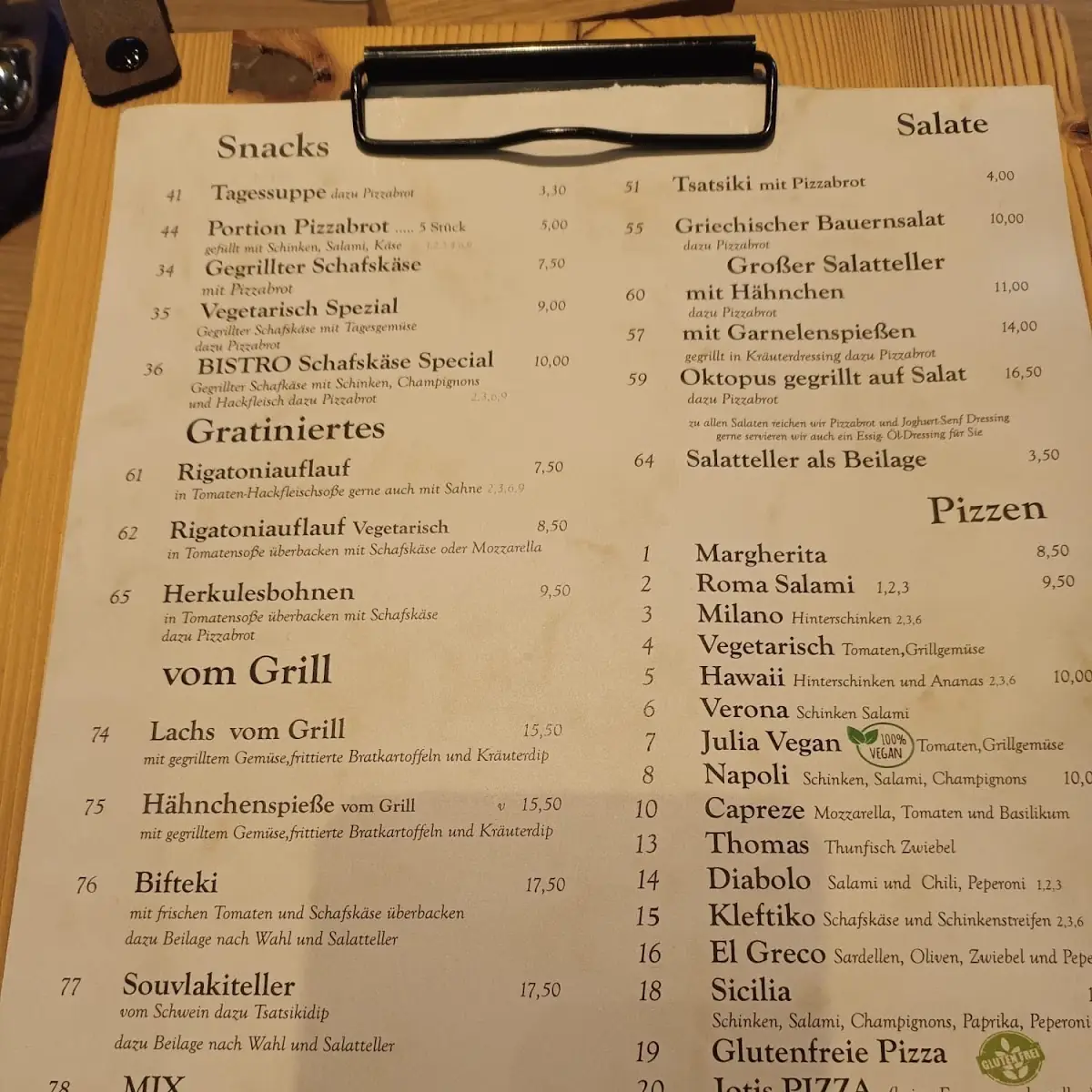 Speisekarte photo 2
