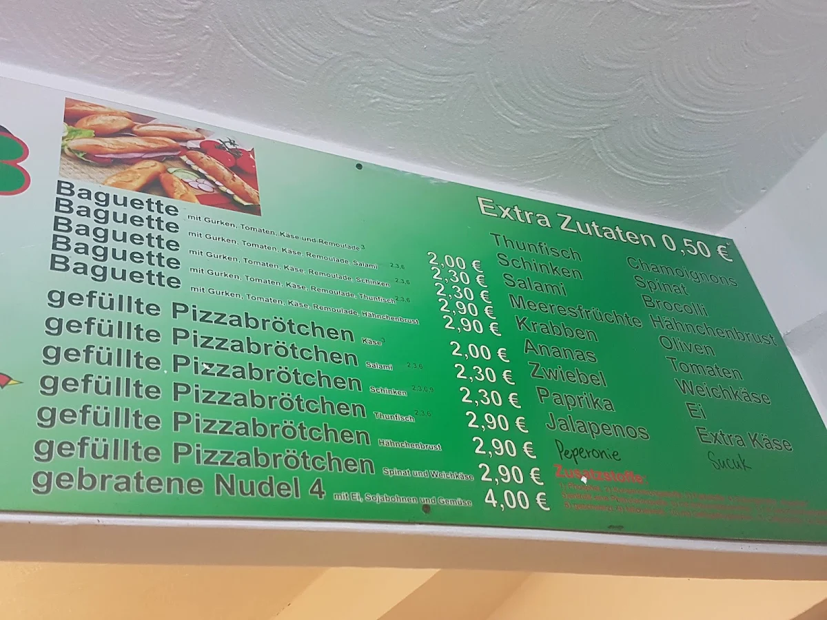 Speisekarte, Norabab Pizza