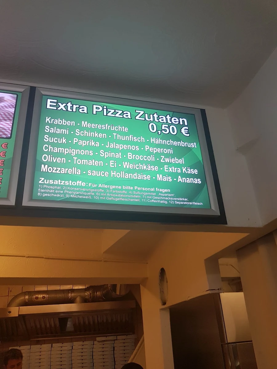 Speisekarte, Norabab Pizza