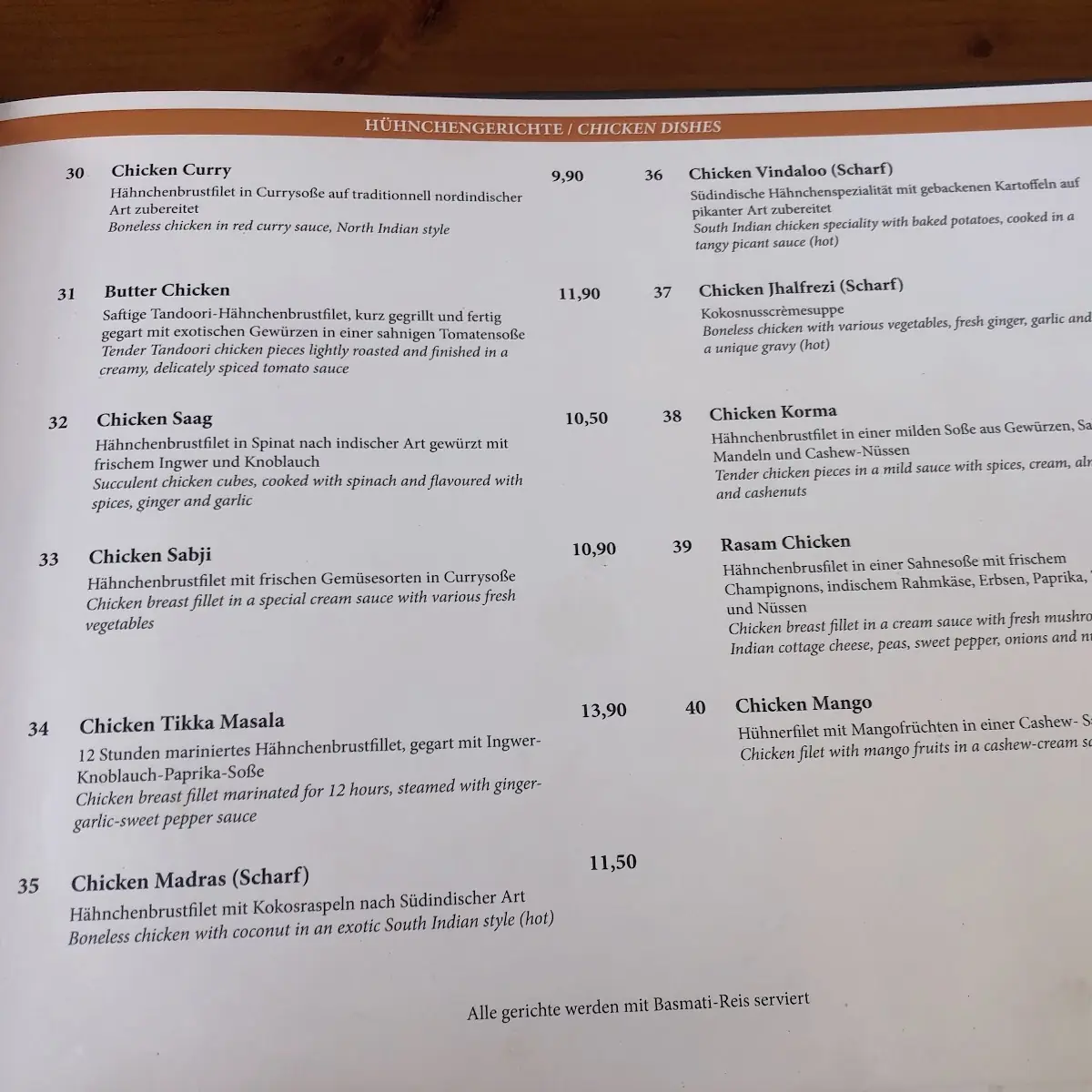 Speisekarte photo 1