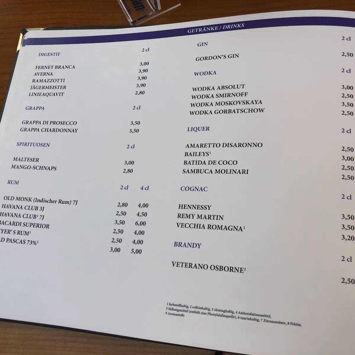 Speisekarte photo 2