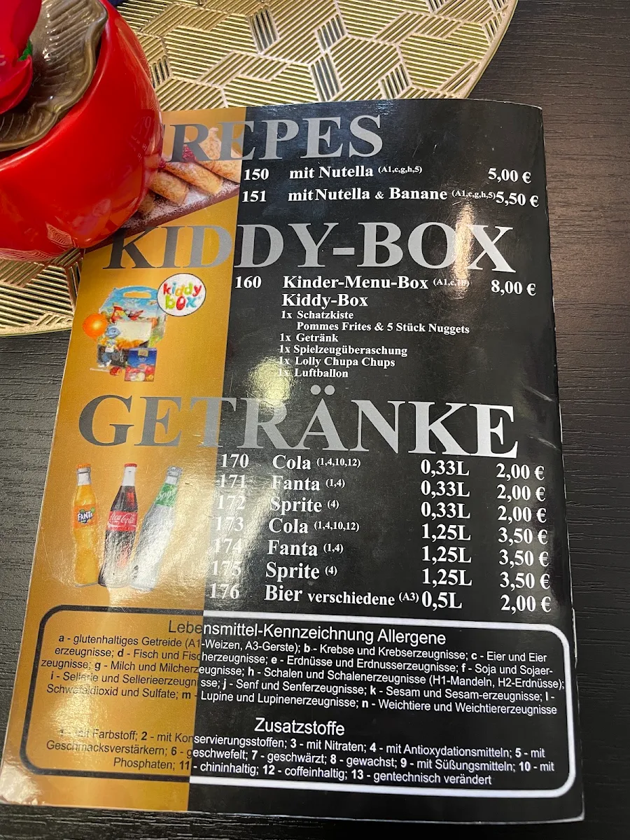Speisekarte, NISHAN’S PIZZAHOUSE
